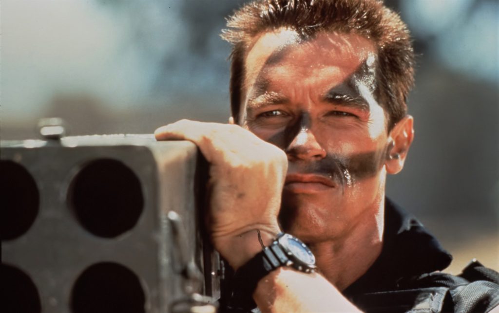 The Movie "Commando": What Kind Of Grenade Launcher With 4 Barrels, Did Arnold Schwarzenegger Have: